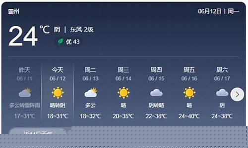 15天精准天气预报抖音极速版_霸州天气
